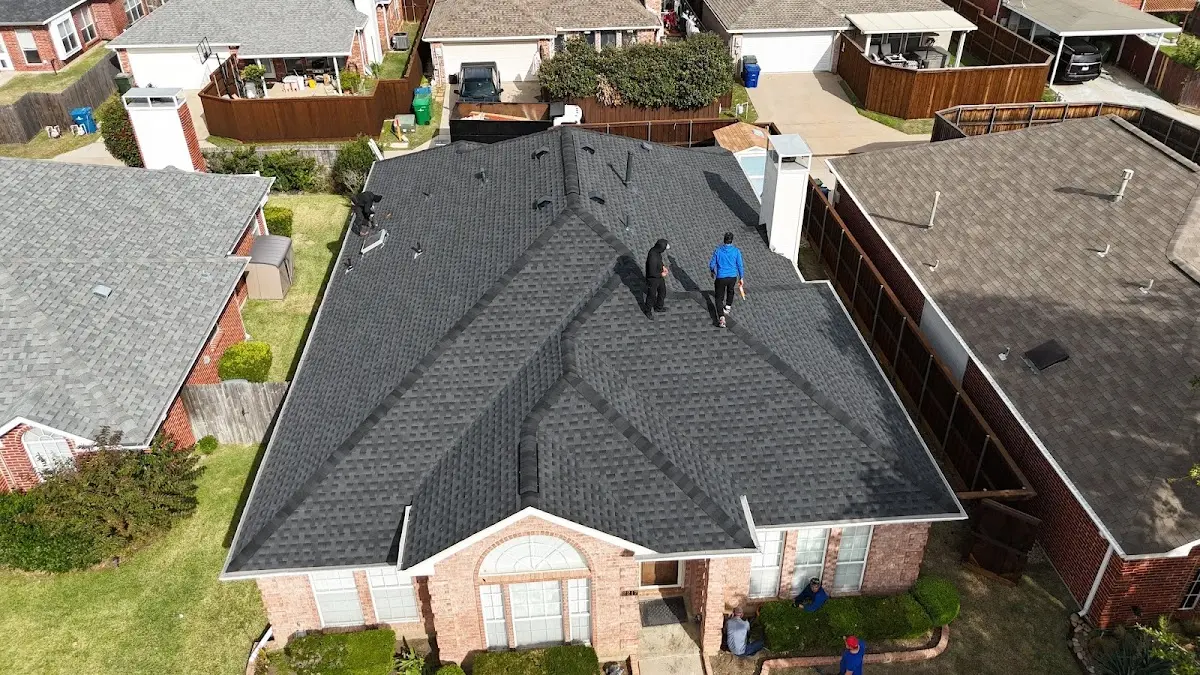 Slate & Tile Roof Repair work in progress on a Gardendale property